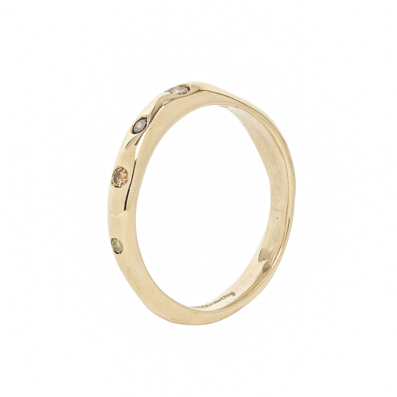 HART RING / GOLD & MULTI-COLORED DIAMONDS