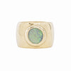 CIGAR BAND BEZEL RING / GOLD & OPAL
