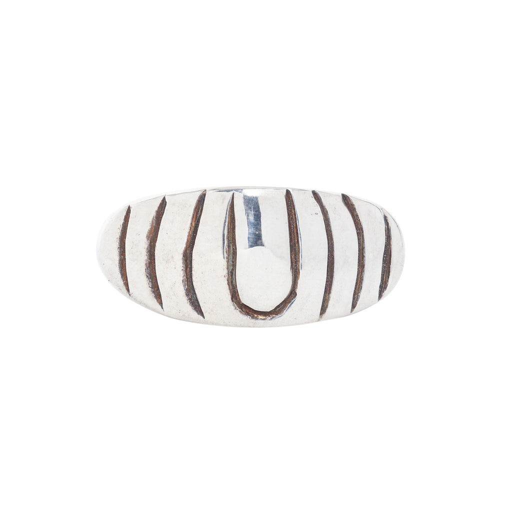 DECO LYPTAE RING / OOAK / STERLING