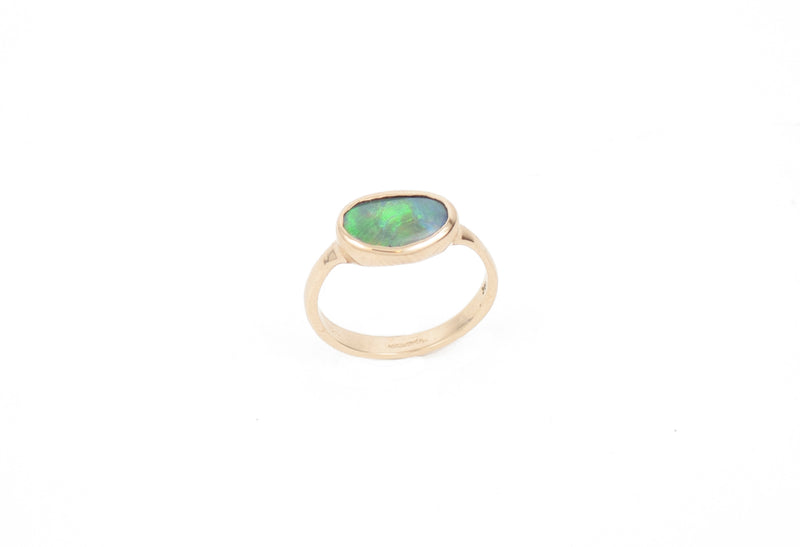 LIGHTNING RIDGE OPAL & 10K RING OOAK