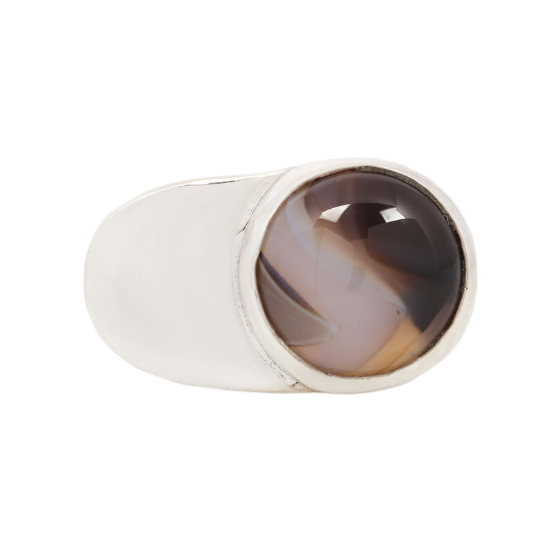 ESPOSA RING / MONTANA AGATE / SILVER