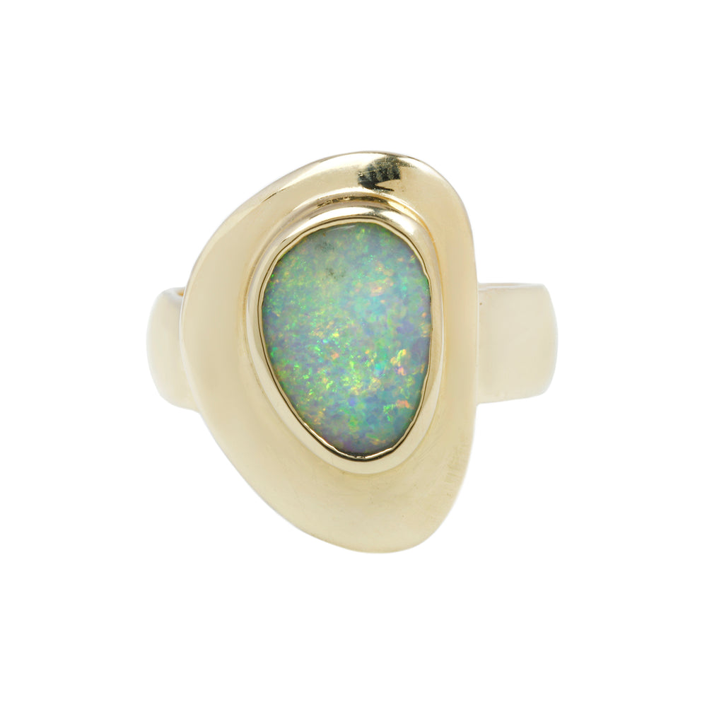 PUDDLE RING / 14K GOLD & AUSTRALIAN OPAL – SeaworthyPDX