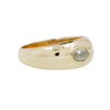 DOMED RING 14K & OVAL DIAMOND / SIZE 9