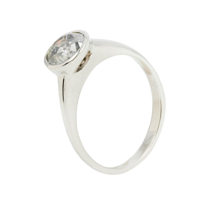 ALICE RING / GRAY DIAMOND &  14K WHITE GOLD