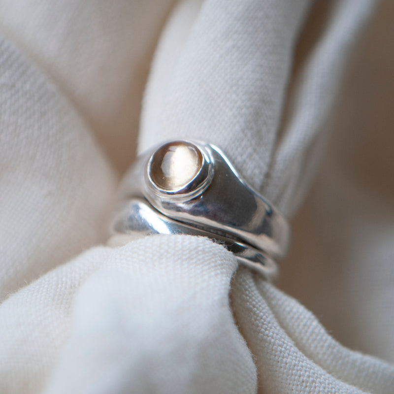 EMMELINE RING SET / SILVER / CITRINE