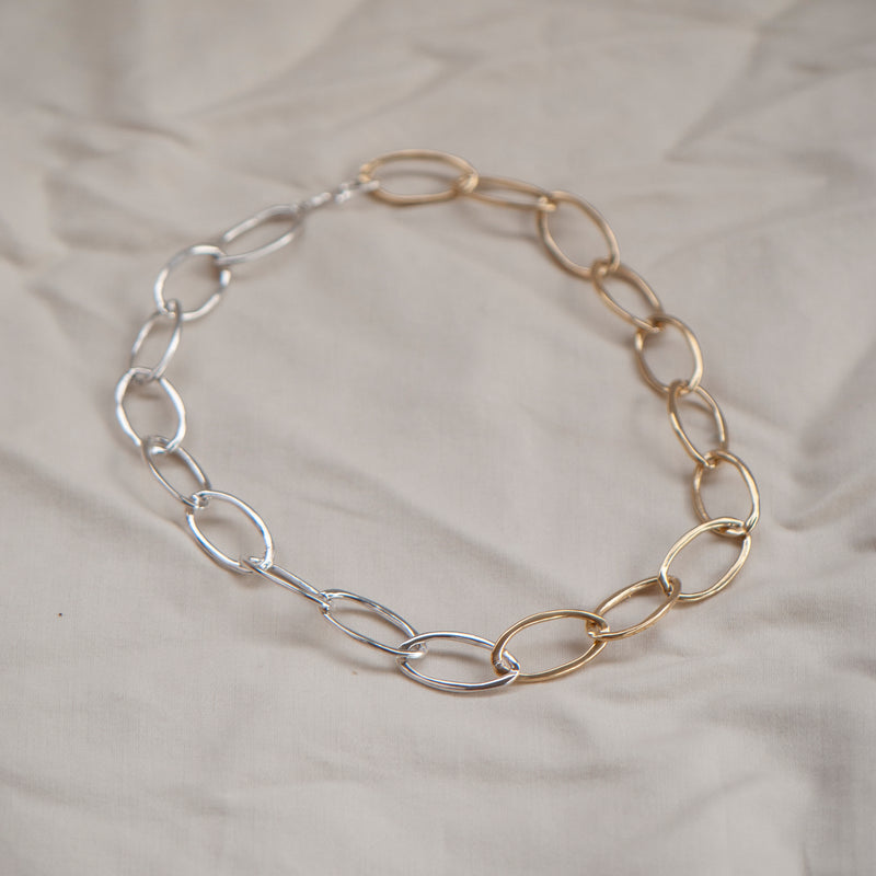 LINK NECKLACE / MIXED METALS