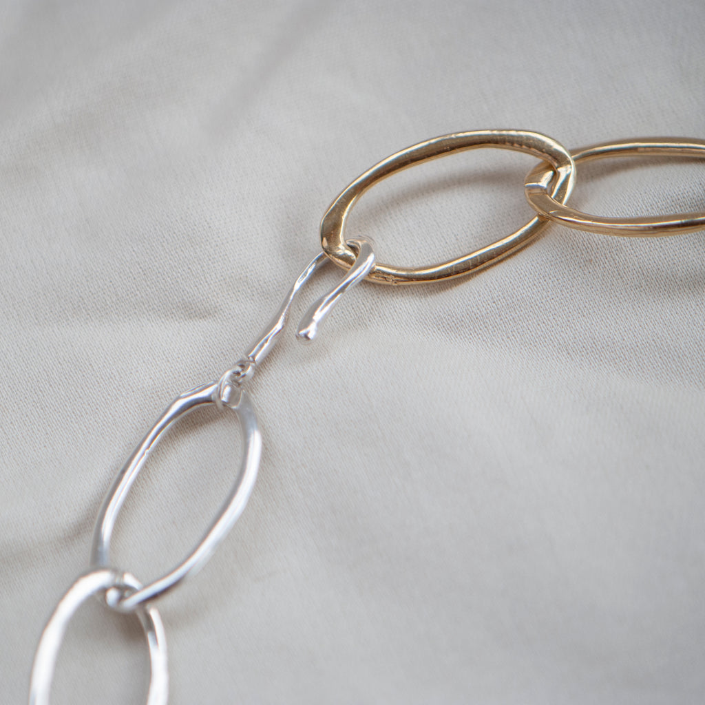 LINK NECKLACE / MIXED METALS