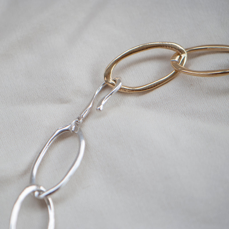 LINK NECKLACE / MIXED METALS