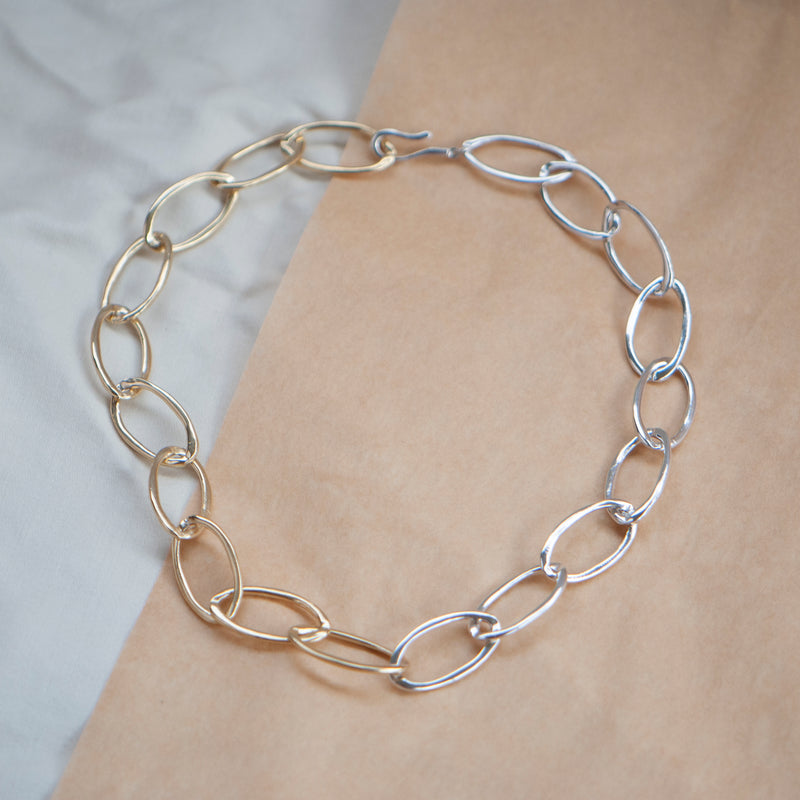 LINK NECKLACE / MIXED METALS