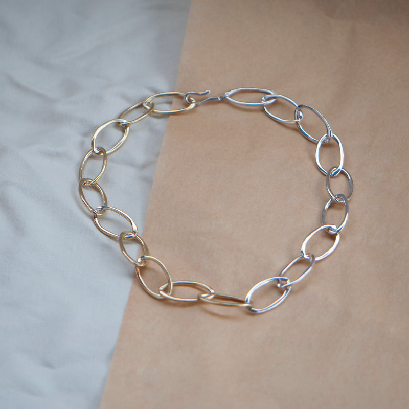 LINK NECKLACE / MIXED METALS