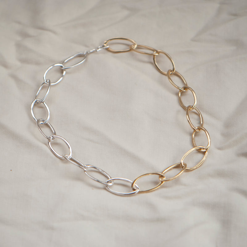 LINK NECKLACE / MIXED METALS