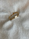 THREE STONE HART RING / 14K & DIAMOND