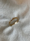 THREE STONE HART RING / 14K & DIAMOND