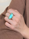 HALF MOON RING / TURQUOISE & 14K