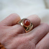 CIGAR BAND BEZEL RING / STERLING SILVER